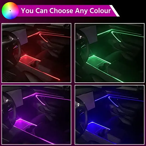 2021-2022 Tesla Model 3 & Model Y LED Ambient Light Kit (Center Console   Dashboard Light  4 Door Lights)