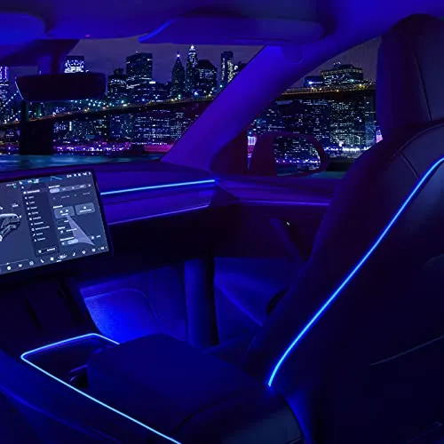 2021-2023 Tesla Model 3 & Y Ambient Lighting Kit (Center Console   Dashboard   Seat Back   4 Foot Lights)