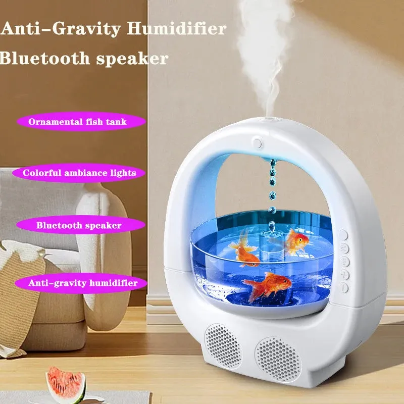 3 In 1 Anti-Gravity Home Humidifier Multifunctional Aromatherapy Machine Speaker Fish Tank Ambient Light