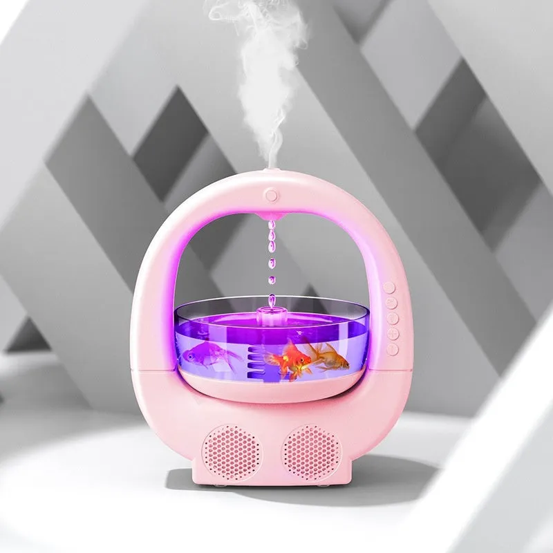 3 In 1 Anti-Gravity Home Humidifier Multifunctional Aromatherapy Machine Speaker Fish Tank Ambient Light