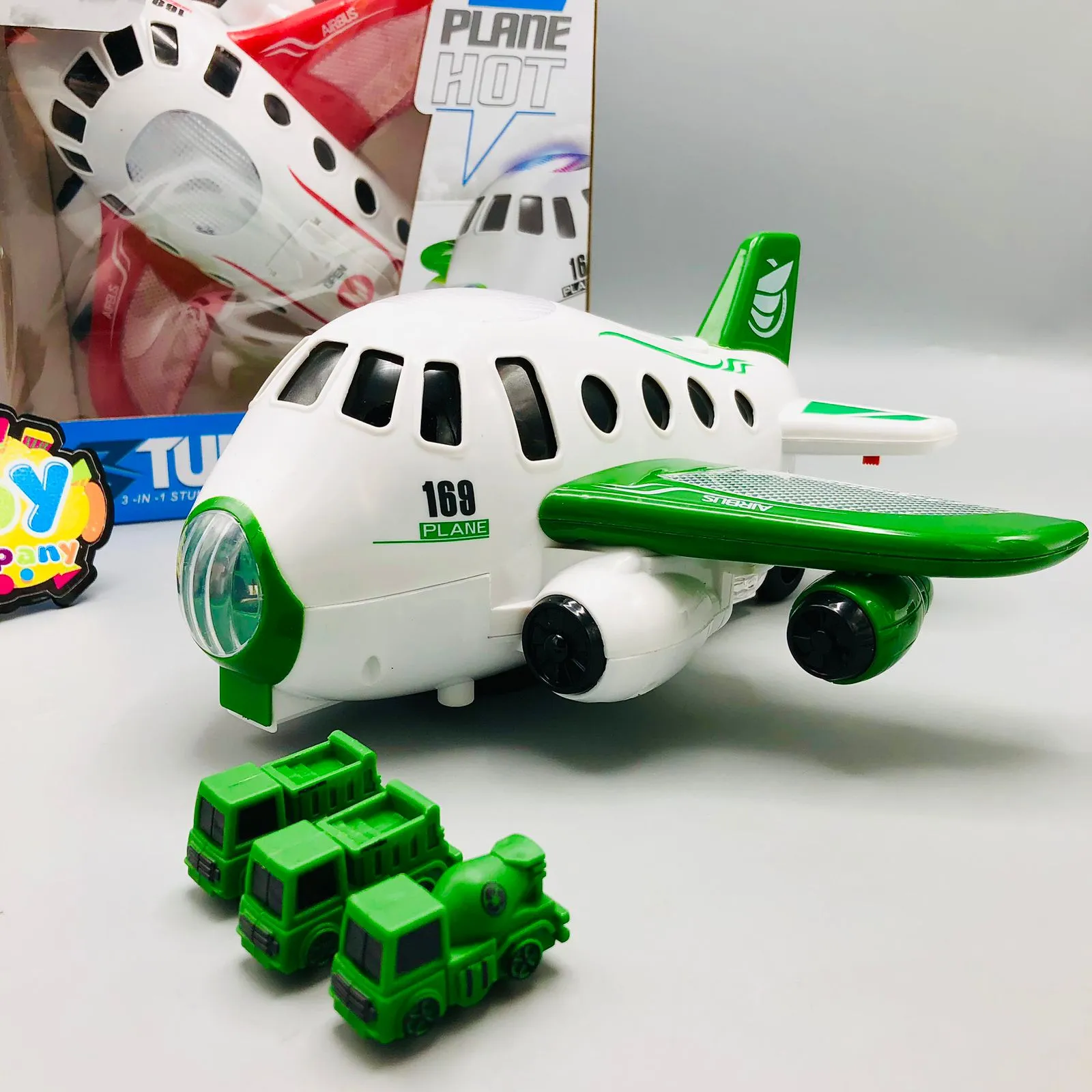 3in1 Battery Operated Stunt Catapult Plane With Light & Music