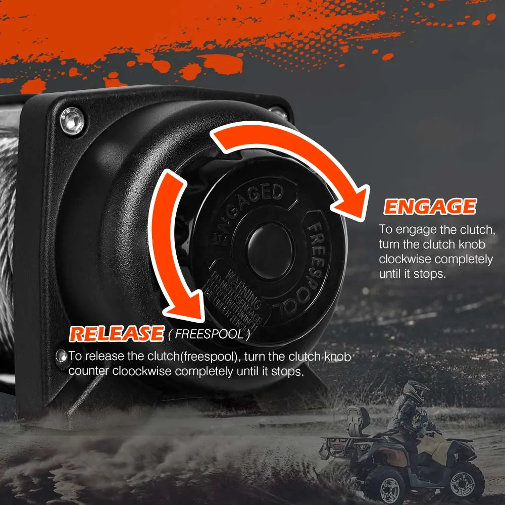 4500LB Electric Winch with 12V Motor and Wireless Remote X-BULL