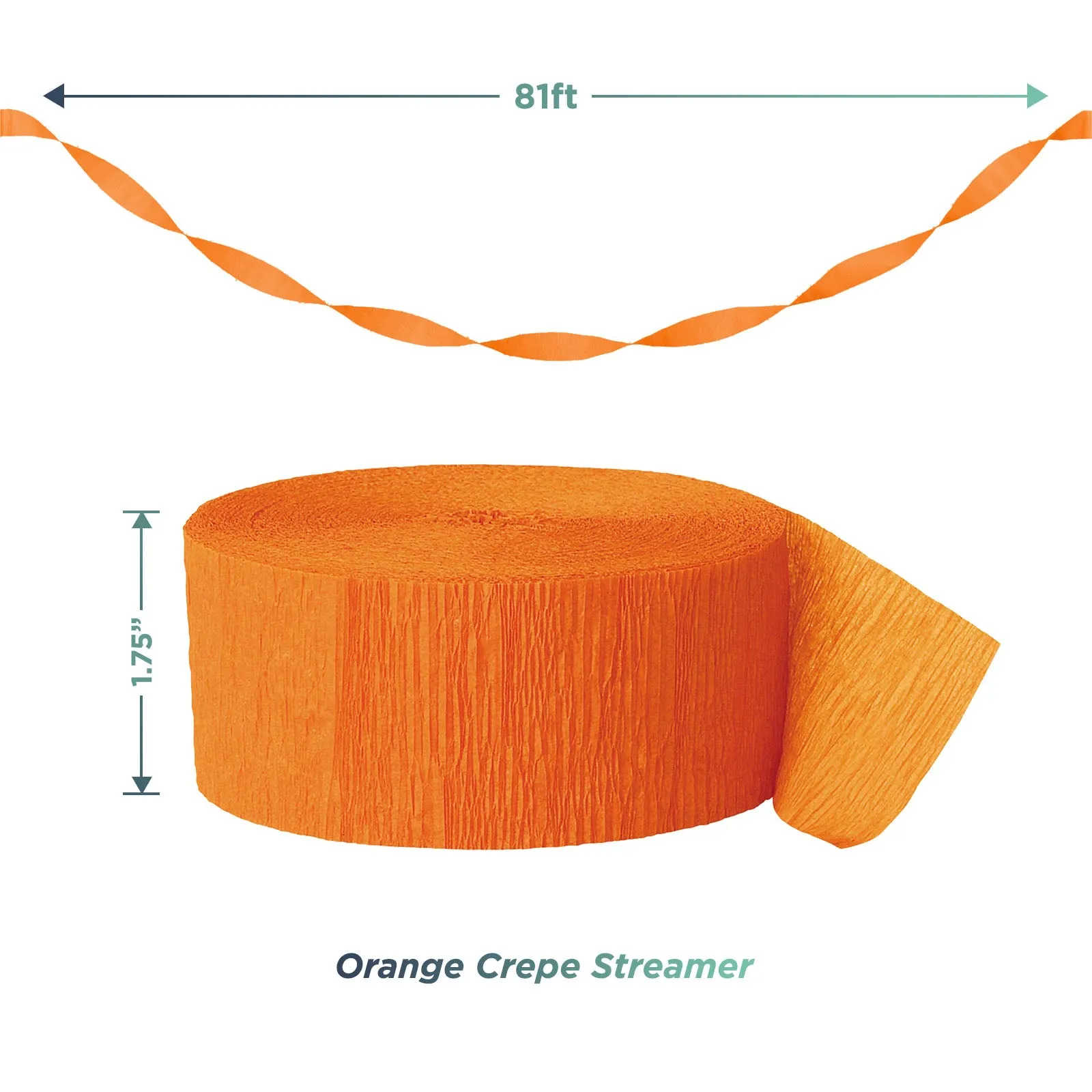 Alligator Party Supplies - Gator Banner Garland with Blue, Green, and Orange Crepe Streamer Decorations