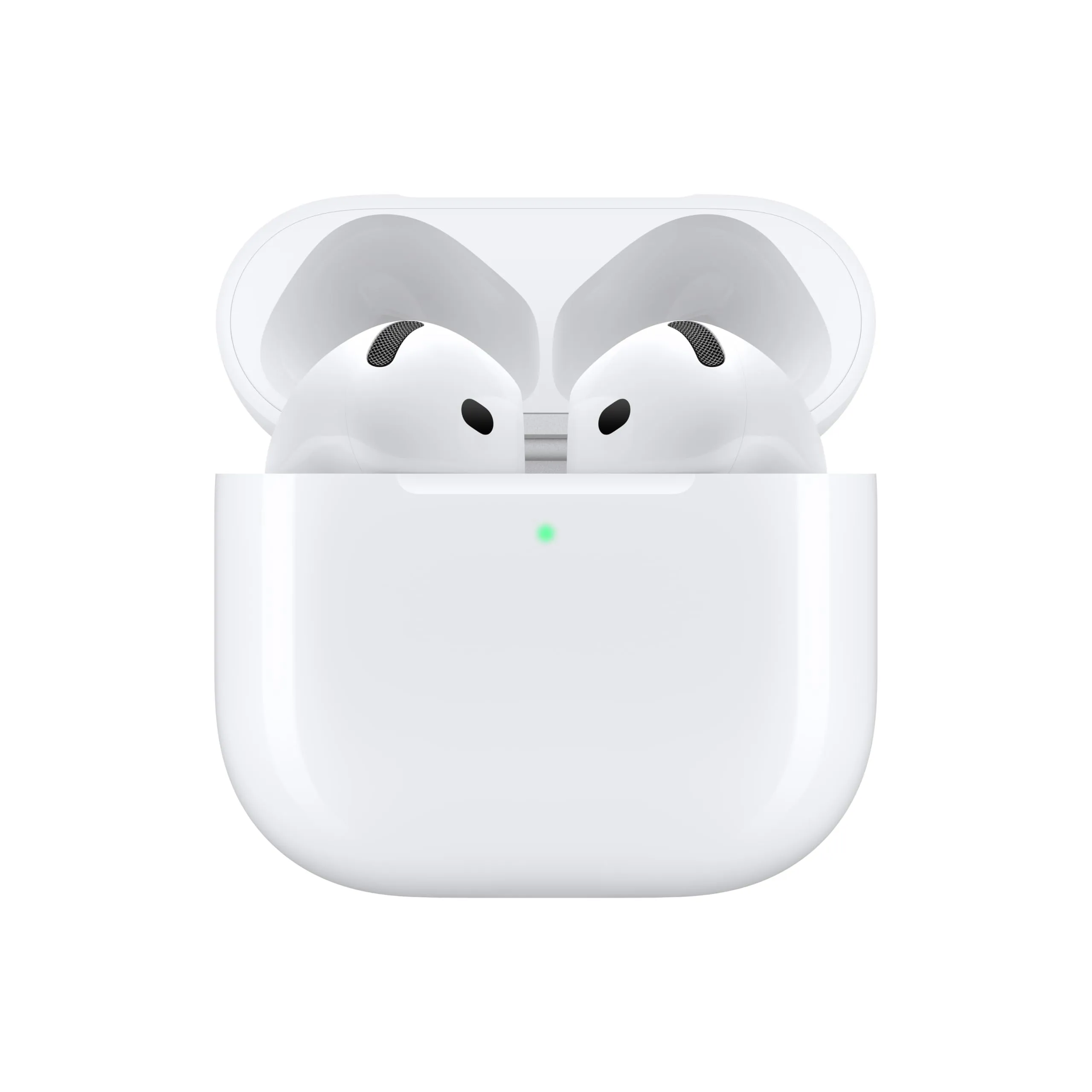 Apple AirPods 4 Wireless Earbuds, Bluetooth Headphones, Personalized Spatial Audio, Sweat and Water Resistant, USB-C Charging Case, H2 Chip, Up to 30 Hours of Battery Life, Effortless Setup for iPhone