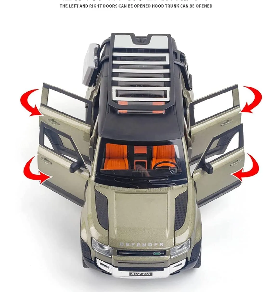 BIG SIZE LAND ROVER DEFENDER 1:24 SCALE MODEL CAR EXCLUSIVE ALLOY METAL CAR PULL BACK DIE-CAST METAL TOY CAR WITH OPENABLE DOORS & LIGHT MUSIC BEST GIFTS TOYS KIDS