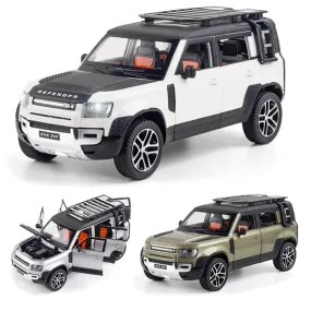 BIG SIZE LAND ROVER DEFENDER 1:24 SCALE MODEL CAR EXCLUSIVE ALLOY METAL CAR PULL BACK DIE-CAST METAL TOY CAR WITH OPENABLE DOORS & LIGHT MUSIC BEST GIFTS TOYS KIDS