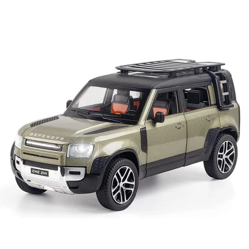BIG SIZE LAND ROVER DEFENDER 1:24 SCALE MODEL CAR EXCLUSIVE ALLOY METAL CAR PULL BACK DIE-CAST METAL TOY CAR WITH OPENABLE DOORS & LIGHT MUSIC BEST GIFTS TOYS KIDS