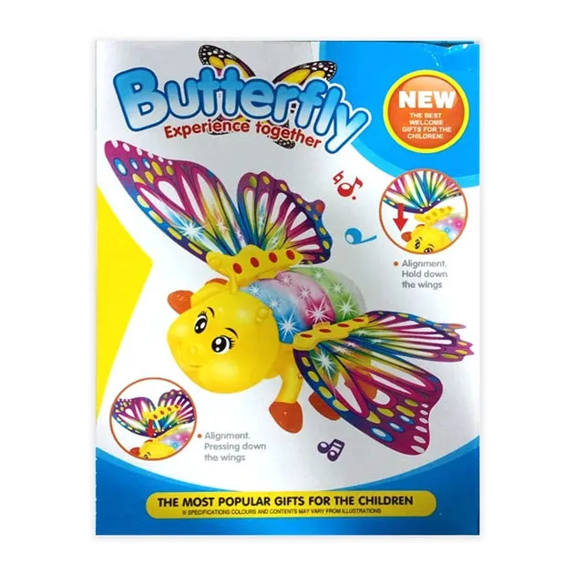 Butterfly Battery Toy with Flapping Wings for Small Children, 3  Years - Yellow