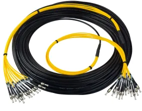 Camplex 12-Channel LC-Single Mode Tactical Fiber Optical Snake- 1250 Foot