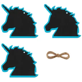 Chalk-It-Up Wood Hangers Garland X3 with Jute Cord Unicorn 9cm