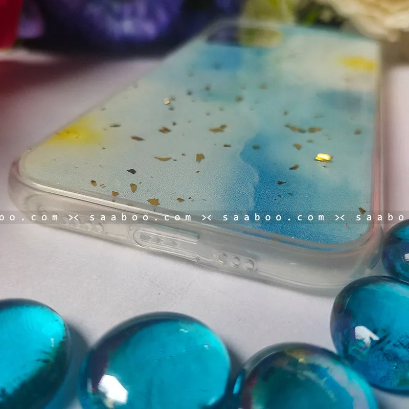 Clouds Bling Pattern Name Silicone Case