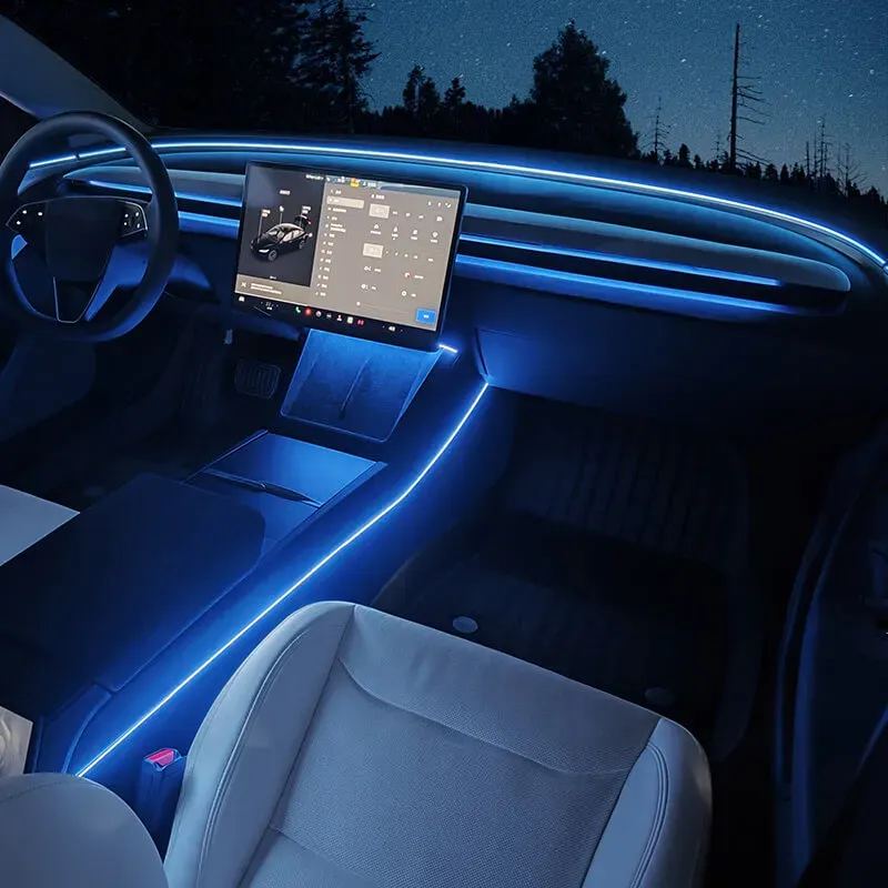 Custom-Fit Ambient Neon Light for 2024  Model 3 Highland