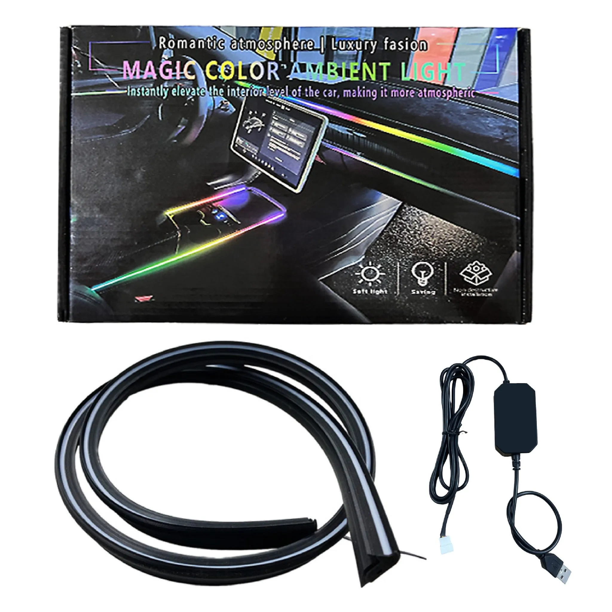 Custom Fit LED Ambient Neon Light for Tesla Model 3 & Model Y