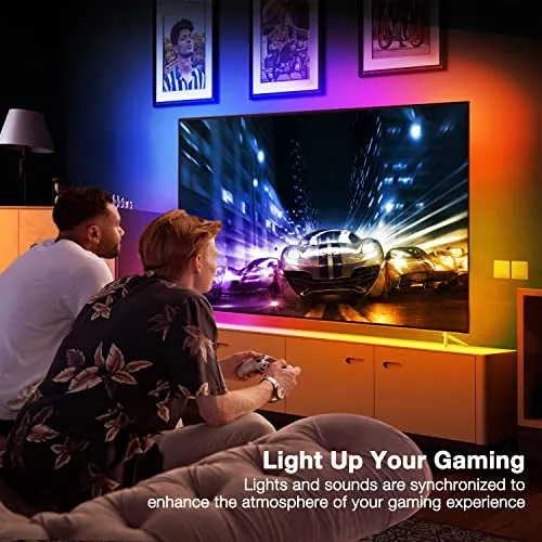 DAYBETTER Led Lights for TV, 9.8FT TV Led Backlight, Led TV Lights for 32-60inch TV, USB Led Strip Lights for TV Lights that Change with TV, Bluetooth APP Control, TV Led Lights for Bedroom(No Remote)