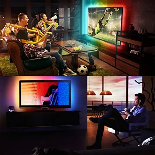 DAYBETTER Led Lights for TV, 9.8FT TV Led Backlight, Led TV Lights for 32-60inch TV, USB Led Strip Lights for TV Lights that Change with TV, Bluetooth APP Control, TV Led Lights for Bedroom(No Remote)
