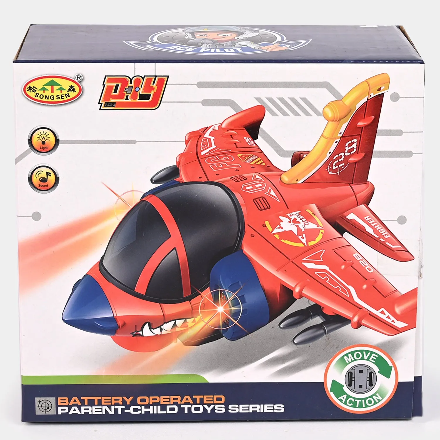 Electric Plane With Light & Music For Kids