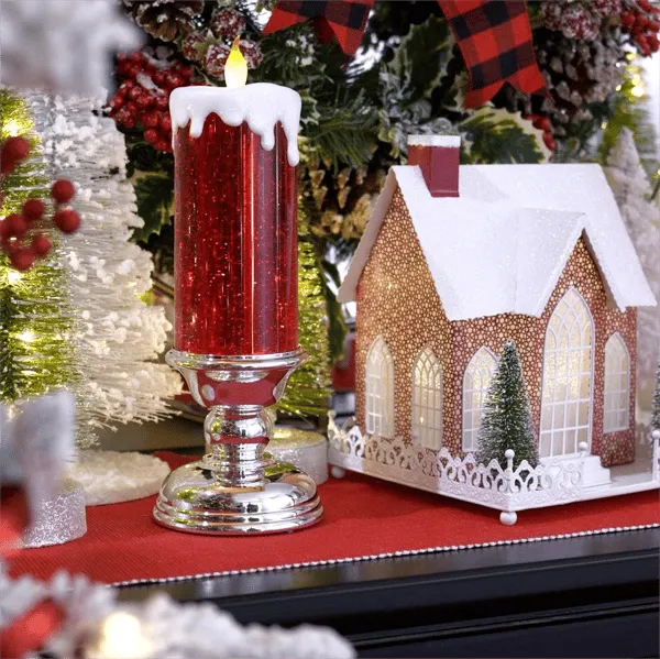 🎃Festival Offer🔥-LED Christmas Candles With Pedestal