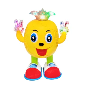 FunBlast Dancing and Walking Pineapple Toys with Music, Colorful Lights & Sound, Musical Cartoon Dancing & Walking Pineapple Toy for Kids
