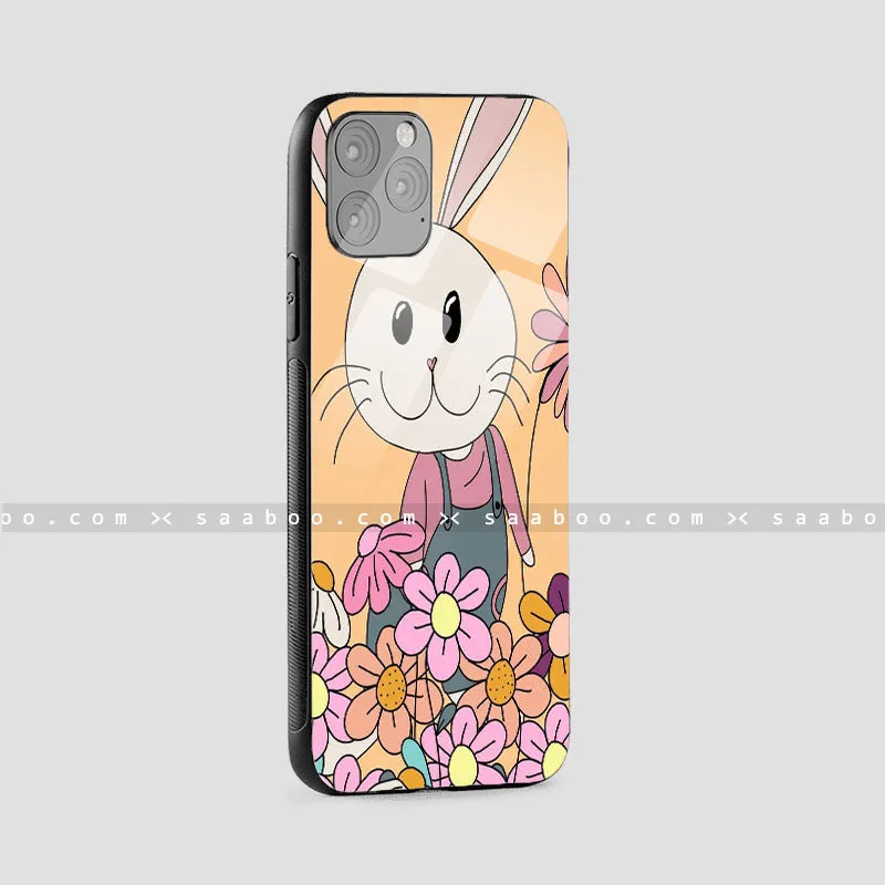 Glass Case With Orange Flowers