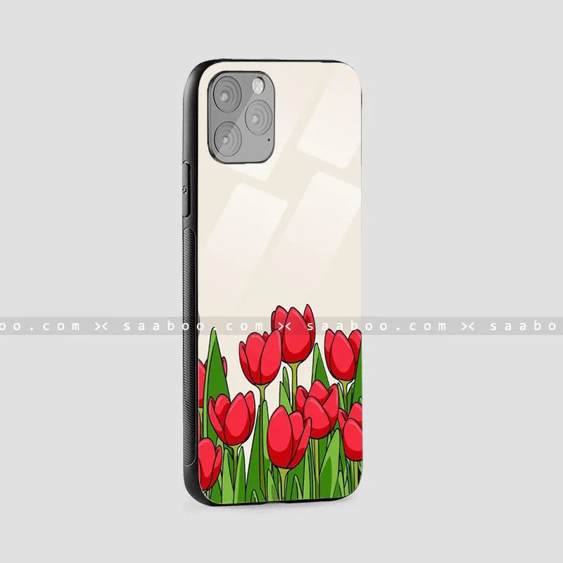 Glass Case With Red Rose