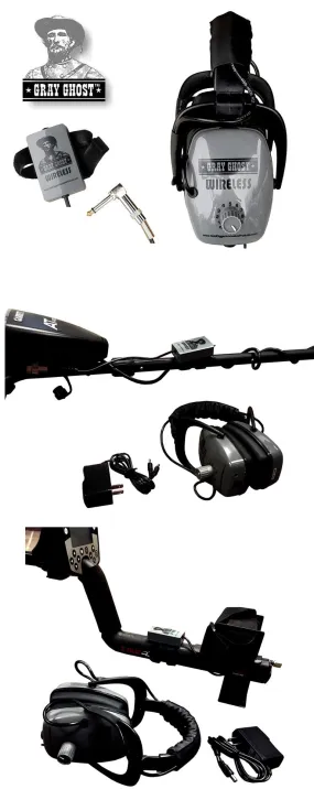 GRAY GHOST WIRELESS HEADPHONES FOR THE GARRETT AT METAL DETECTORS