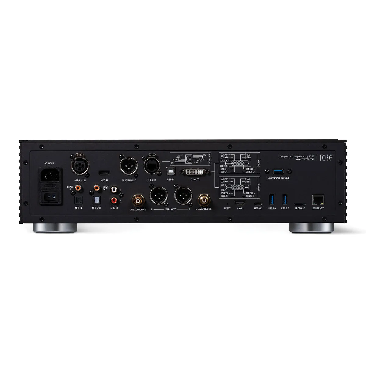 HiFi Rose RS150B High-Performance Network Streamer with Built-In ESS Sabre DAC (Black) with RSA780 Reference CD Drive and Ripper