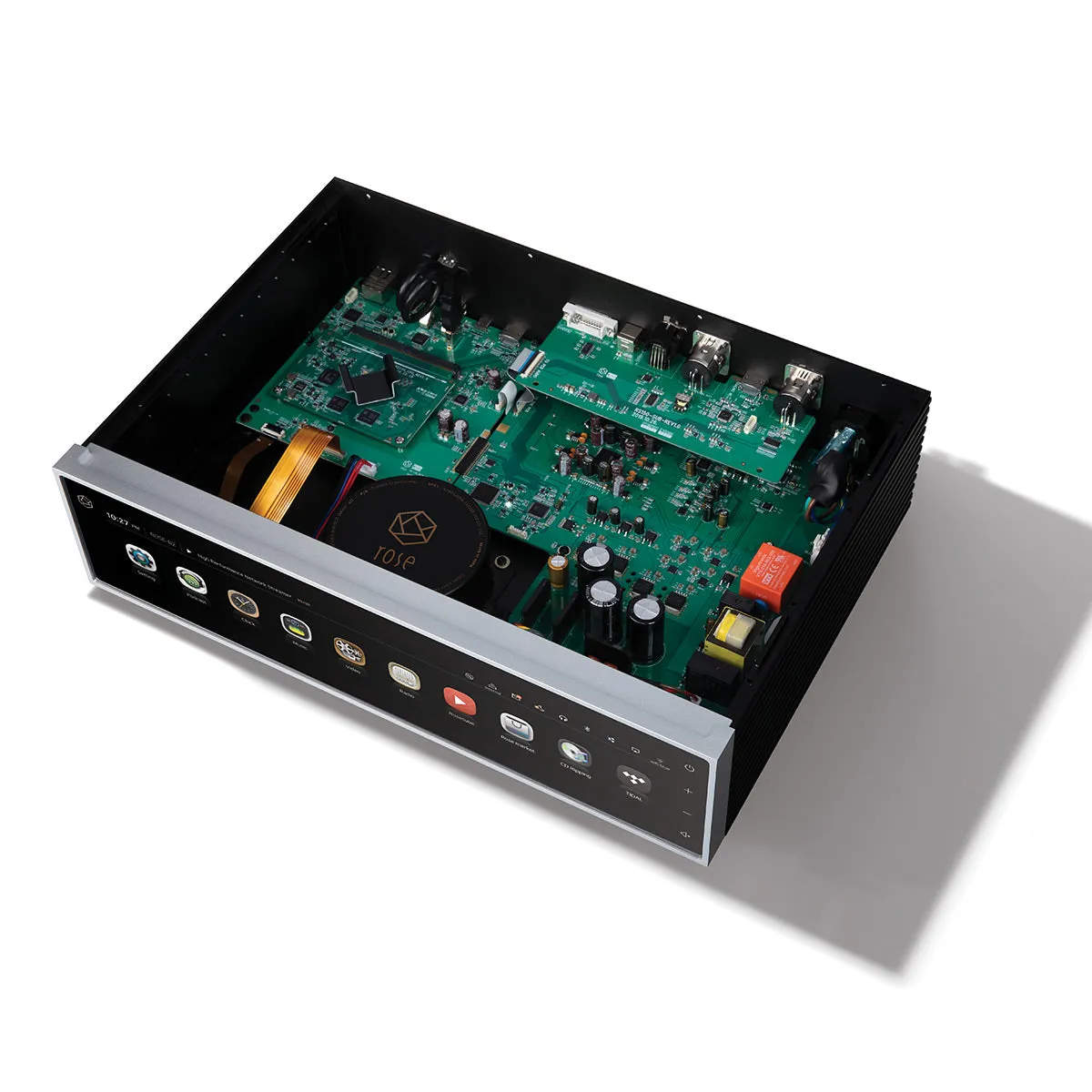 HiFi Rose RS150B High-Performance Network Streamer with Built-In ESS Sabre DAC (Silver) with RSA780 Reference CD Drive and Ripper