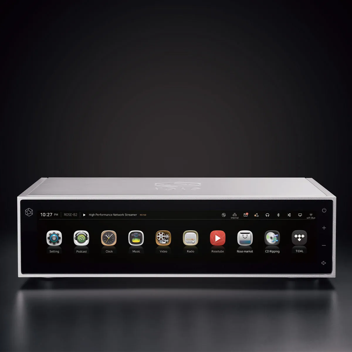 HiFi Rose RS150B High-Performance Network Streamer with Built-In ESS Sabre DAC (Silver) with RSA780 Reference CD Drive and Ripper