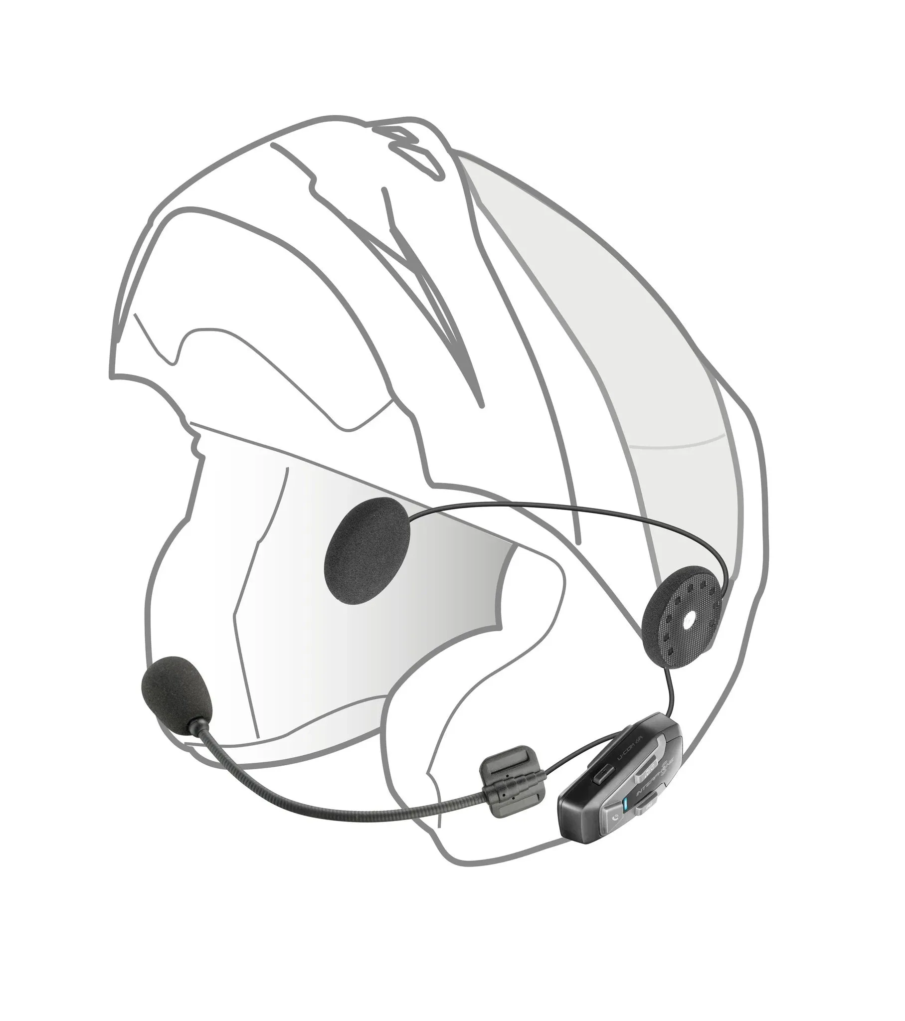 Interphone U-Com 6R Bluetooth Motorcycle Headset (Single Unit)