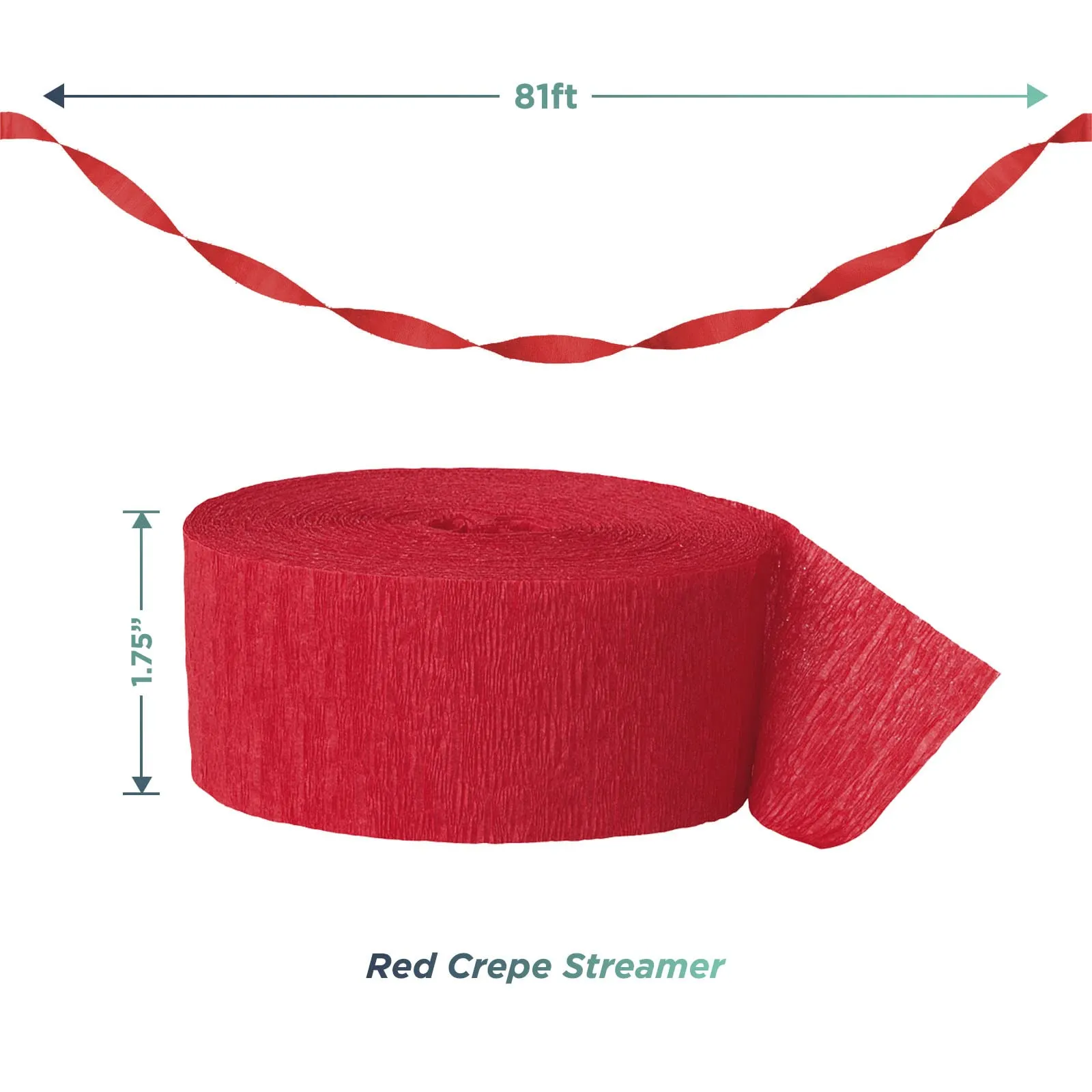 Italian Party Supplies - Italy Flag Red, White, and Green Crepe Streamers and Pennant Banner Set
