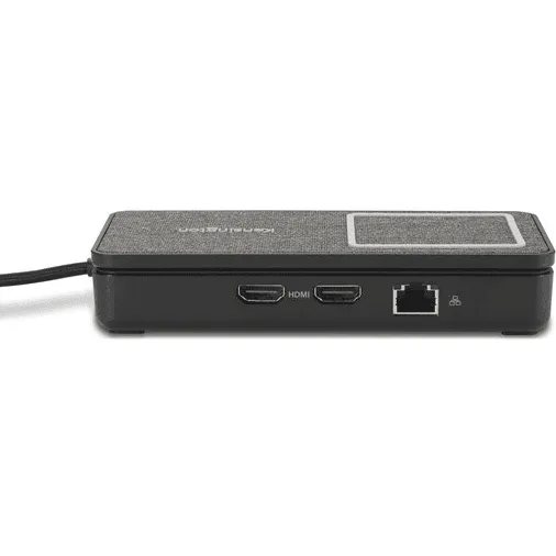 Kensington SD1700P USB-C Dual 4K Portable Mobile Dock with Qi Charging 100W Power Pass Through