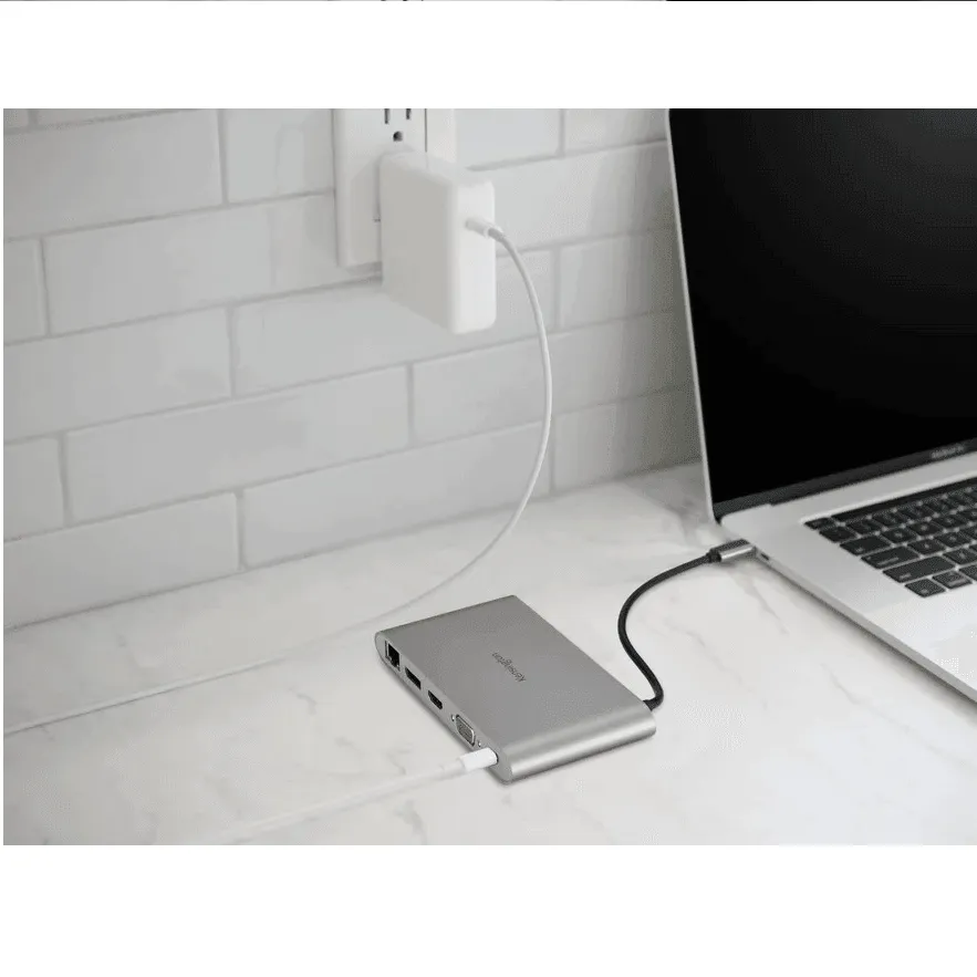 Kensington UH1440P USB-C 5Gbps Dual Video Driverless Mobile Dock 85W Pass Through Power - DP/HDMI/VGA