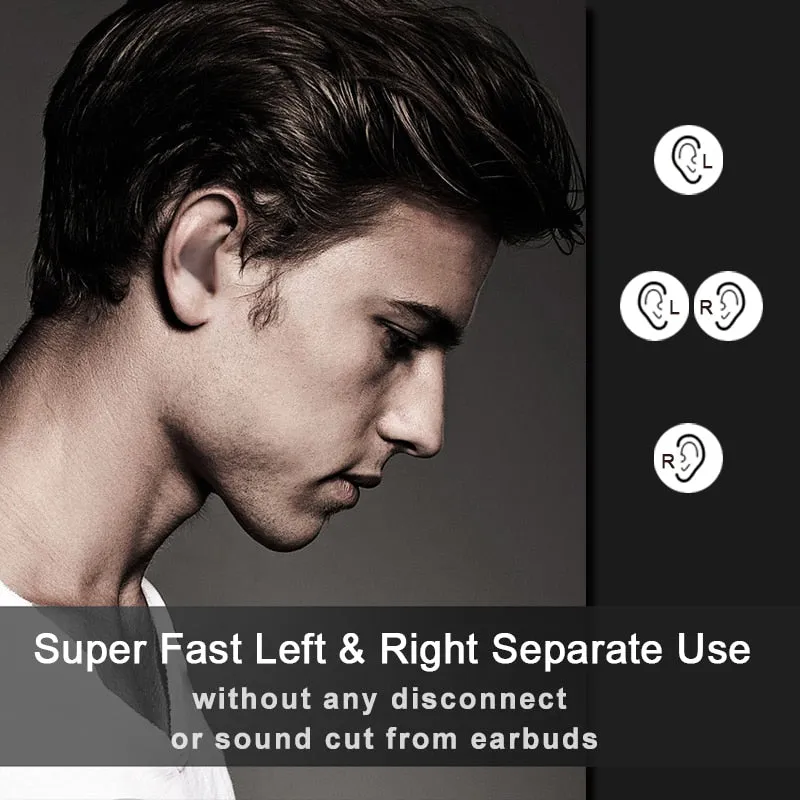Matte black i200 TWS earphone