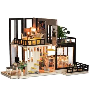 Modern House DIY Dollhouse With Furniture