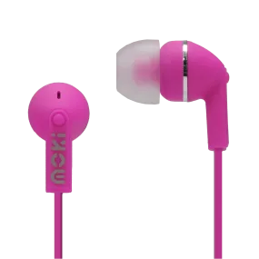 Moki Dots Noise Isolation Earbuds - Pink
