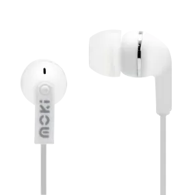 Moki Dots Noise Isolation Earbuds - White