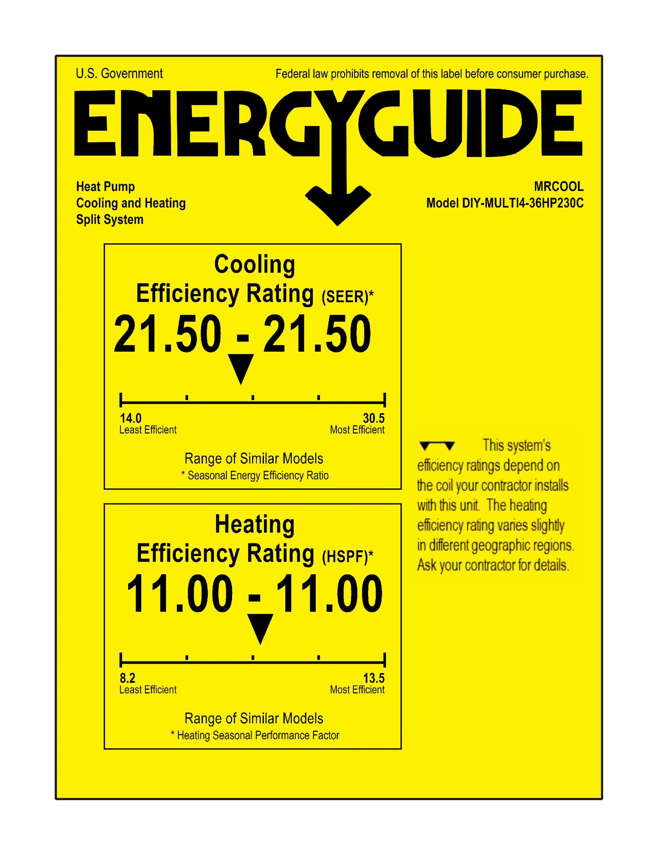 MRCOOL DIY Mini-Split Series 4th Generation 36,000 BTU 3-Zone Wall Mounted 9K 9K 9K Heat Pump System