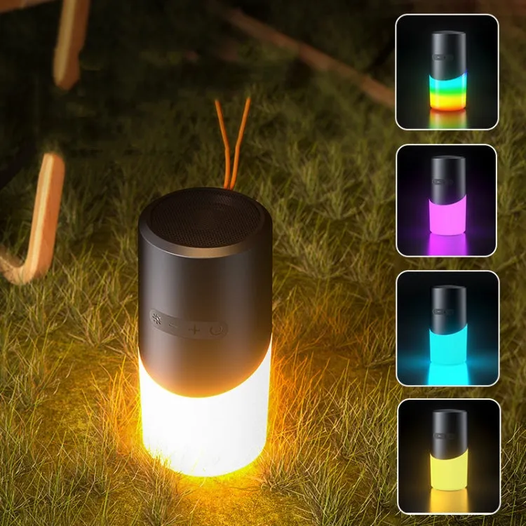 Multifunctional Waterproof Bluetooth Speaker with RGB Lights and 360° Sound Experience