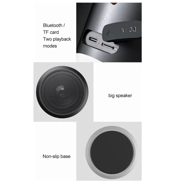 Multifunctional Waterproof Bluetooth Speaker with RGB Lights and 360° Sound Experience
