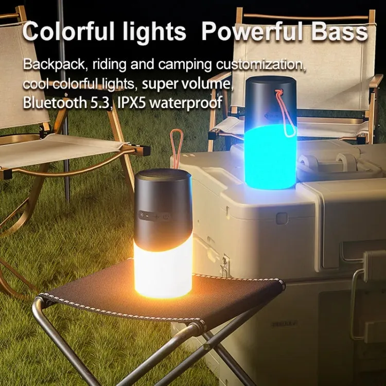 Multifunctional Waterproof Bluetooth Speaker with RGB Lights and 360° Sound Experience
