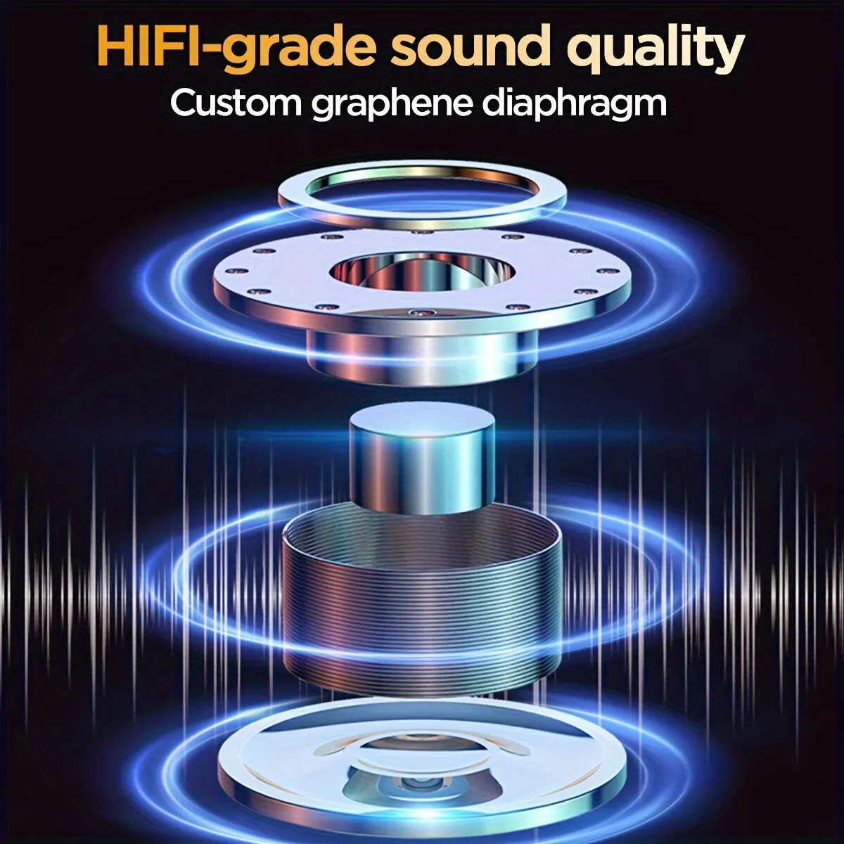 New M90 TWS Wireless Headphones HiFi Stereo Headphones Large Digital Display Noise Canceling Touch Sport Headphones Built-in HD Microphone with Charging Case