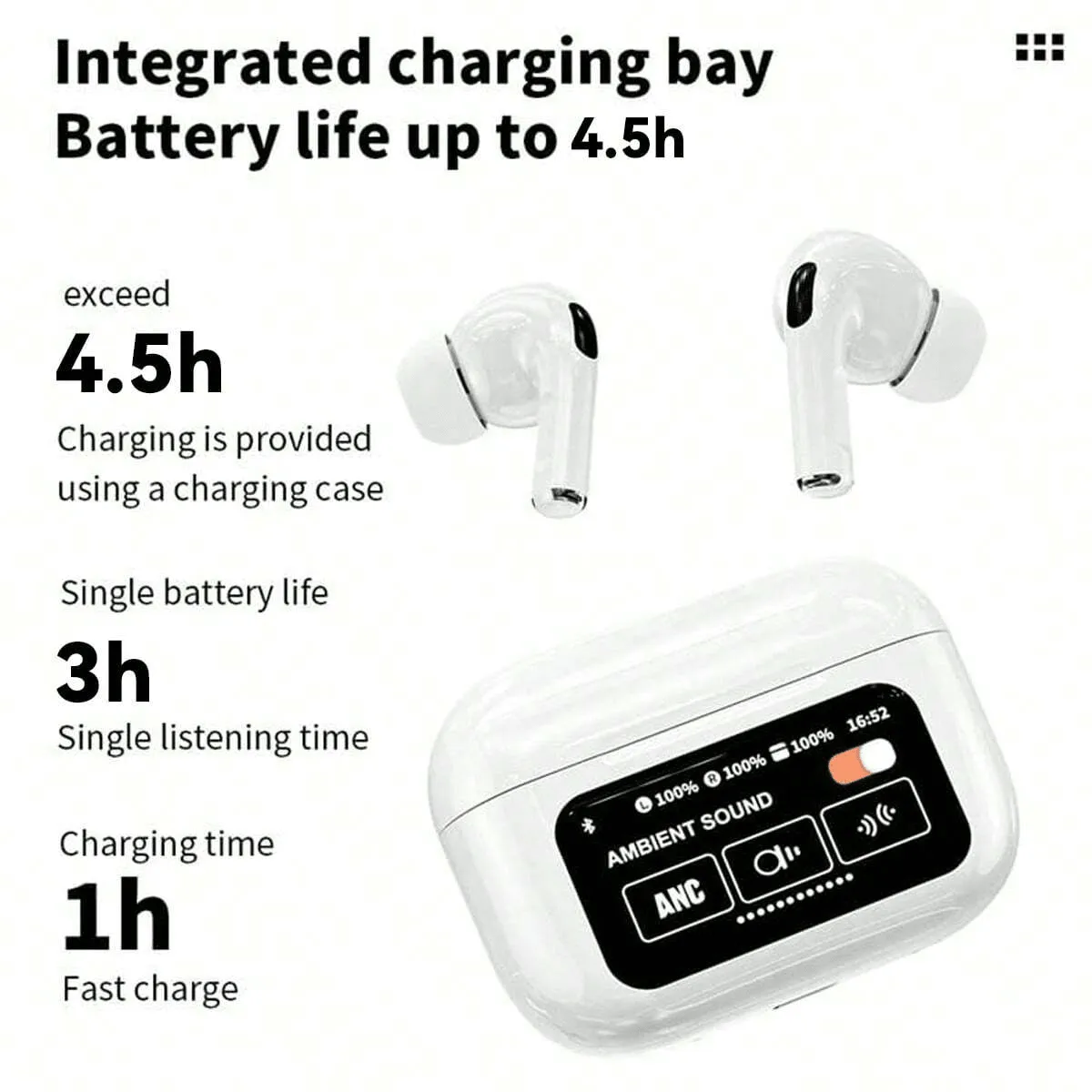 Noise Reduction ANC & ENC Touch Control Wireless Earbuds
