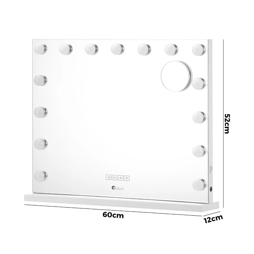 Oikiture Bluetooth Hollywood Makeup Mirror LED 60x52cm