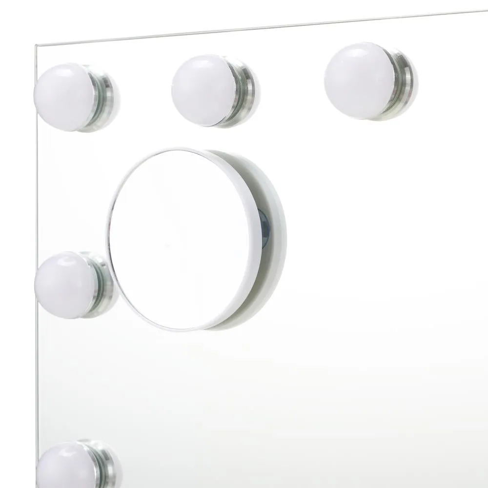 Oikiture Bluetooth Hollywood Makeup Mirror LED 60x52cm