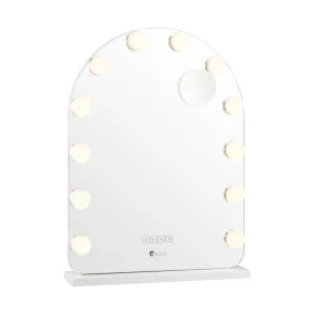 Oikiture LED Arched Makeup Mirror Bluetooth 61x43cm