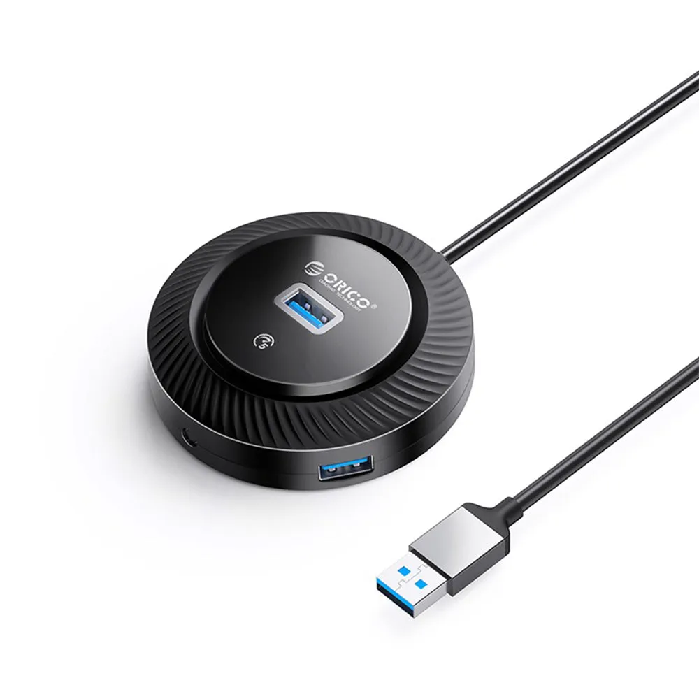 ORICO 4-IN-1 USB HUB 5GBPS (0.3M,1.8M) USB-A Cable with 3.5mm Audio/Microphone Output & 3-Port USB 3.0 | Windows, Linux & macOS Support | for PCs, Computer Desktops & Laptops | USB Hubs & Docking Stations | YK4-U3