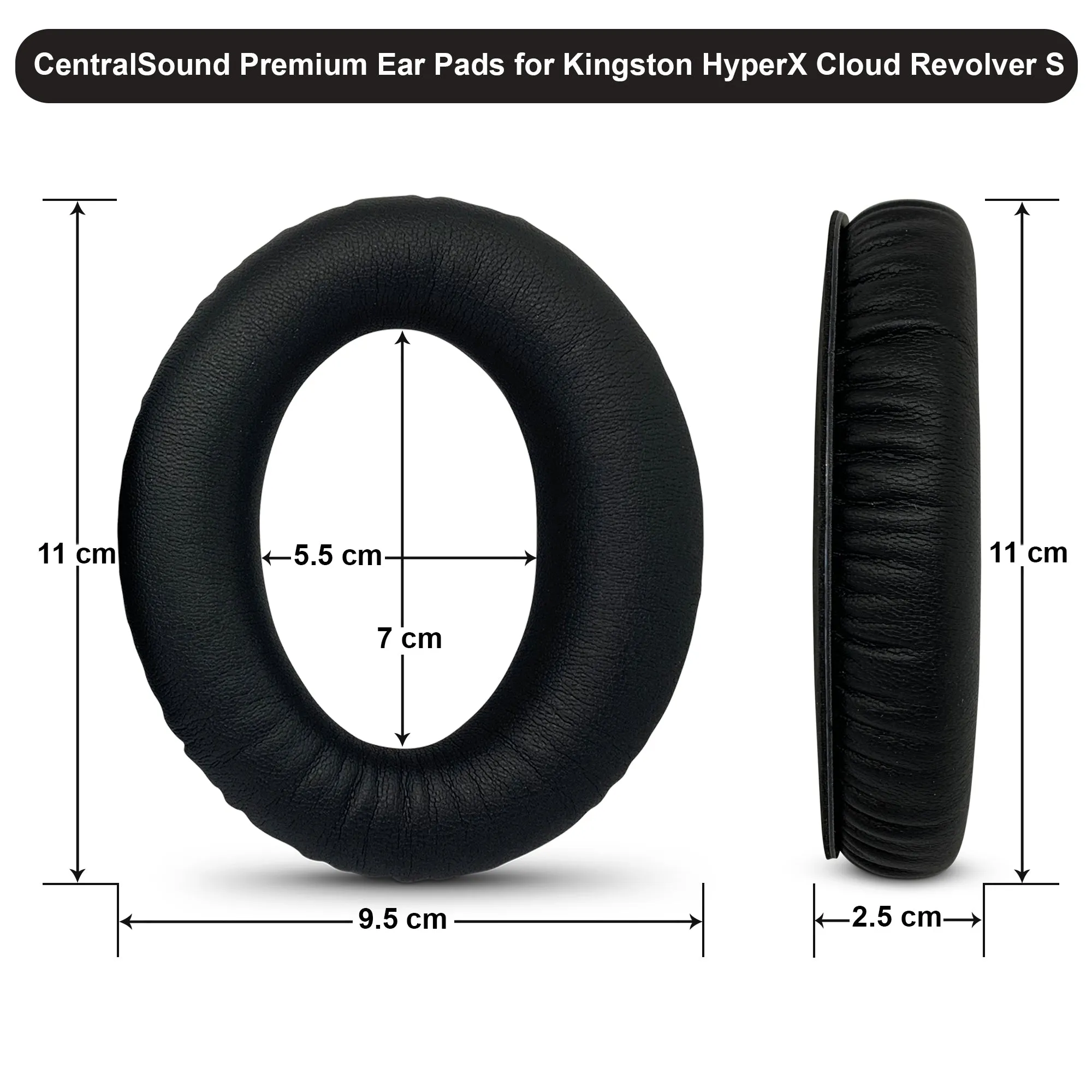 Premium Replacement Ear Pad Cushions for Kingston HyperX Cloud Revolver S Gaming Headset