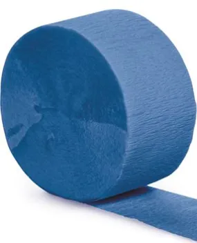 Royal Blue Crepe Paper Streamer - 25m