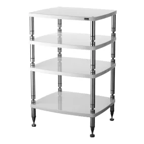 Solidsteel HF-4 Hyperspike 4-Shelf Hi-Fi AV Rack (Gloss White)