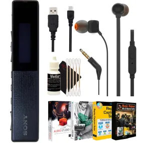 Sony TX660 Digital Voice Recorder   JBL T110 in Ear Headphones and Accessory Kit